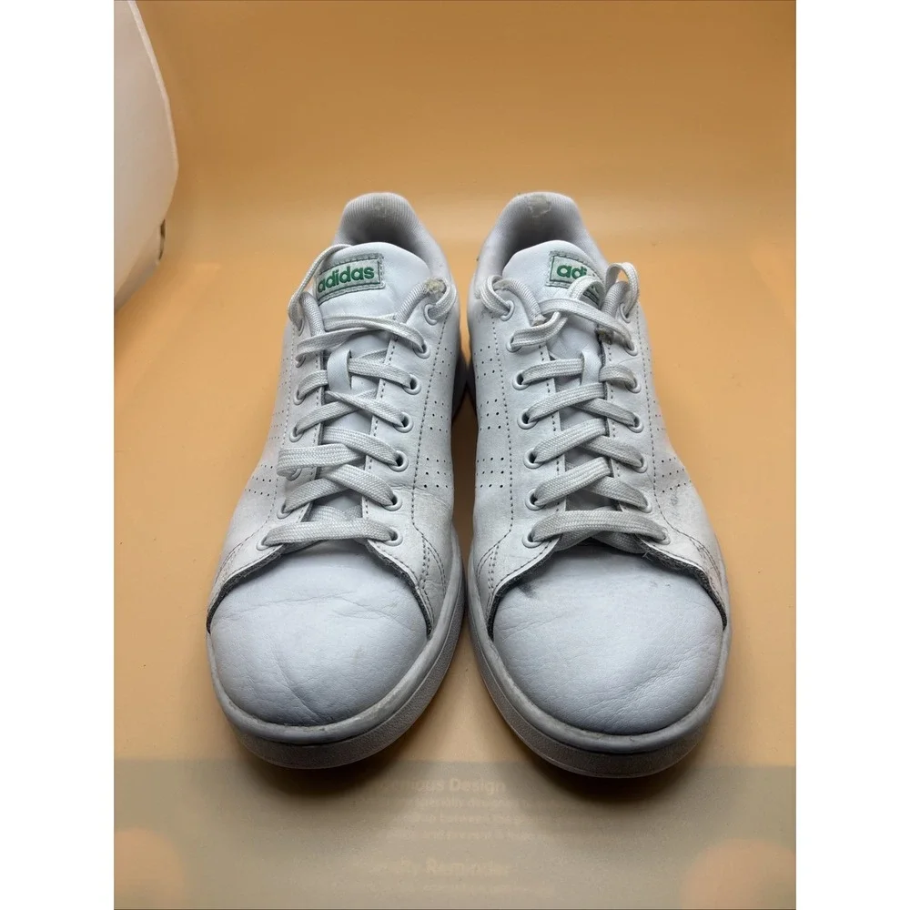 Adidas Advantage Mens Sneakers White Green Low Top F36424 Classic Athletic Shoes